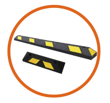 Recycled rubber parking wheel stop